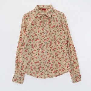 [WEARS INC]코튼 꽃무늬 웨스턴 셔츠(가슴단면 46cm)