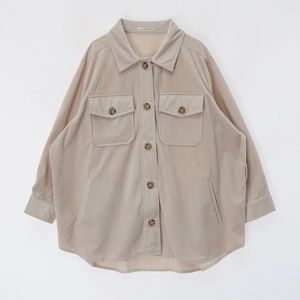 NICE CLAUP 나이스 크랍 폴리 골덴 셔츠형 자켓 (가슴단면 67cm)