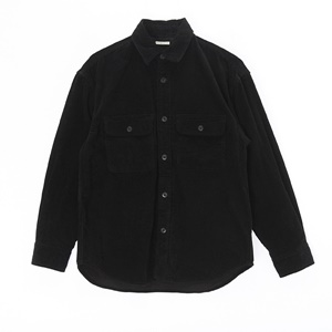 [GU]맨 지유 코튼 블랙 골덴 셔츠 S(가슴단면 52cm)