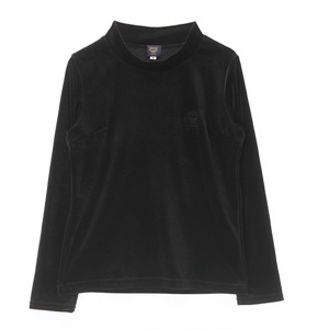 [MCM]엠씨엠 폴리 블랙 벨벳 반폴라 티셔츠(가슴단면 45cm)