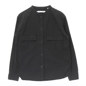 [UNIQLO AND LEMAIRE]유니클로 코튼 블랙 차이나카라 셔츠(가슴단면 49cm)